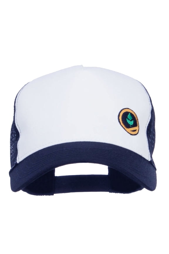Trainer Red Poke Monster Embroidered Mesh Cap - White Navy OSFM