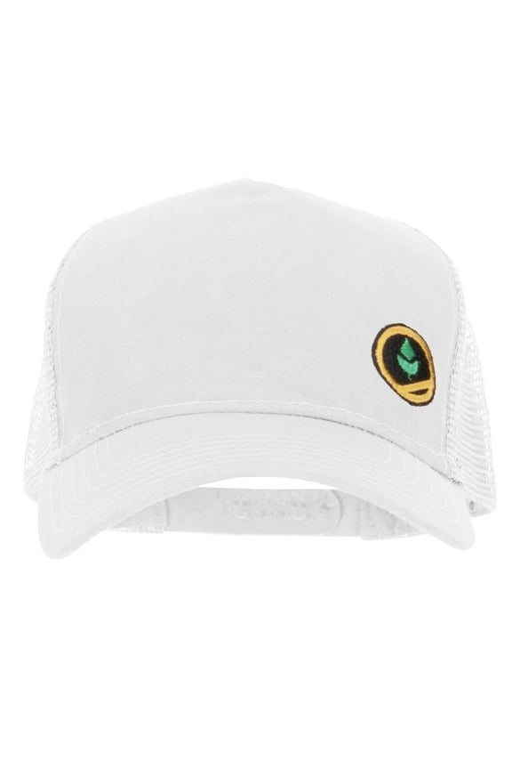 Trainer Red Poke Monster Embroidered Mesh Cap - White OSFM