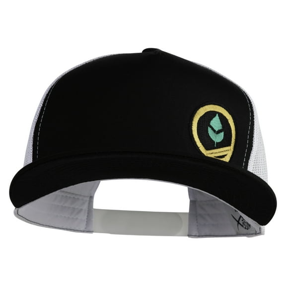 Trainer Red Poke Monster Logo Embroidered Big Size 6 Panels Flat Bill Snapback - Black XL-3XL