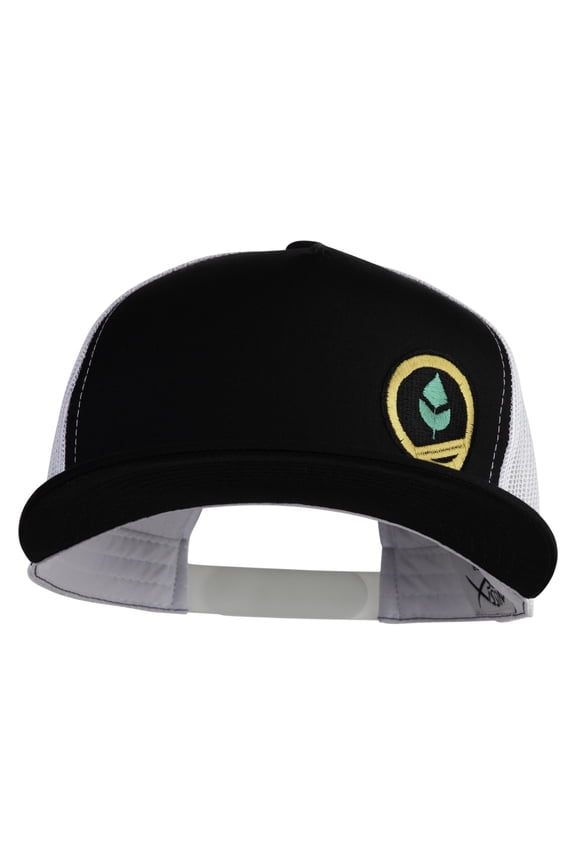 Trainer Red Poke Monster Logo Embroidered Big Size 6 Panels Flat Bill Snapback - Black XL-3XL