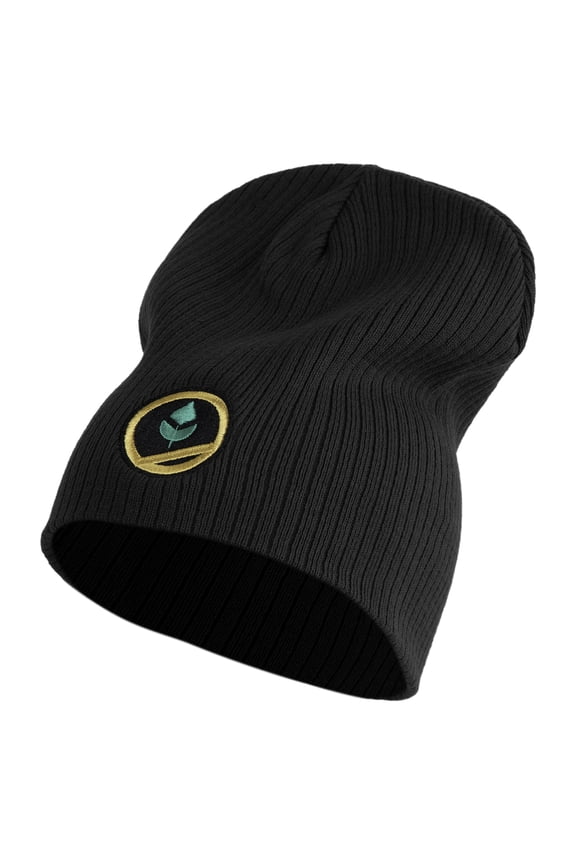 Trainer Red Poke Monster Logo Embroidered Big Size Cotton Short Beanie - Black XL-3XL