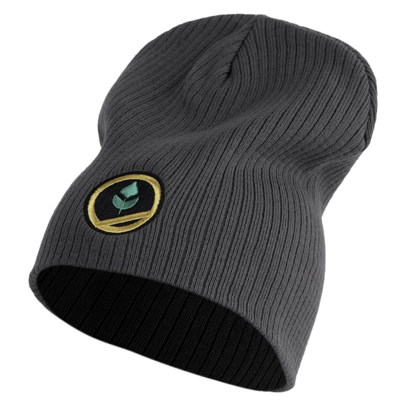 Trainer Red Poke Monster Logo Embroidered Big Size Cotton Short Beanie - Charcoal XL-3XL