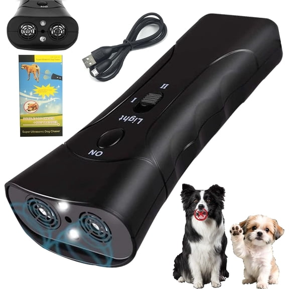 Trainer Ultrasonic for Dogs,Portable Ultrasonic Dog Barking, Anti Barking Dog Training Device with Flashlight with LED Light, 3 Training Modes for Indoor Outdoor