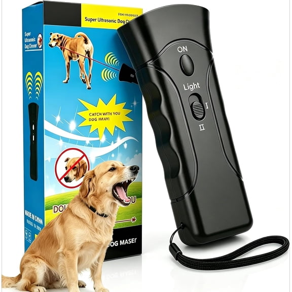 Trainer Ultrasonic for Dogs, Dog Barking Deterrent with 2 Adjustable Intensity Levels & LED Flashlight