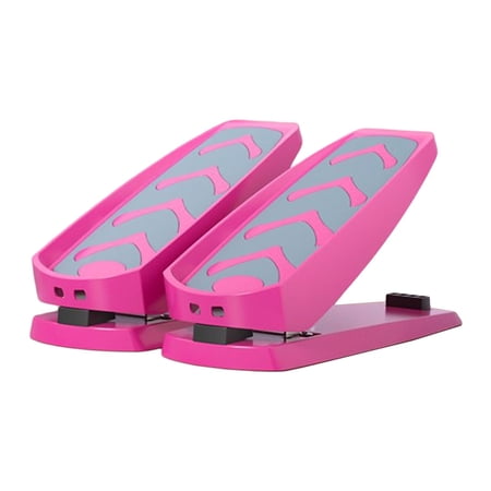 Trainer under Desk Pedal Folding Foot Pedal Portable Foot Stepper Stepper for Gym Exercise Office Pink