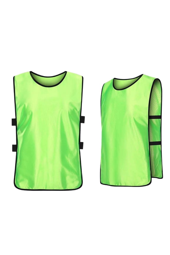Training Bibs Kids Scrimmage Vest Boys Girls Side Hollow Out Breathable Lightweight Pinnies Tanks 5-16 Years (2-5 Years, Green)
