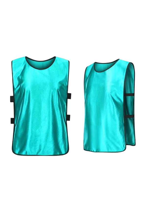 Training Bibs Kids Scrimmage Vest Boys Girls Side Hollow Out Breathable Lightweight Pinnies Tanks 5-16 Years (2-5 Years, Mint Green)
