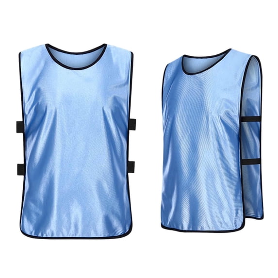 Training Bibs Kids Scrimmage Vest Boys Girls Side Hollow Out Breathable Lightweight Pinnies Tanks 5-16 Years (5-10 Years, Sky Blue)