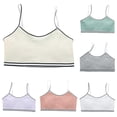 thumbnail image 1 of Training Bra for Girls 6-11 Racerback Straps & Soft Elastic Cotton & Spandex 10 to 16 Years Girls Seamless Training Bras Underclothe 6Pcs, 1 of 4