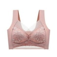 thumbnail image 1 of Full-Coverage Bras for Women Pullover Bra Feature V-Neck Sport Bra Style W-357 Pinks 3XL, 1 of 4