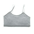 thumbnail image 1 of Training Bra with Padding Training Bras for Girls Seamless Cami Cotton Bralettes Sports Ribber Cropped Vests Girl's Seamless Bra Gray M, 1 of 3