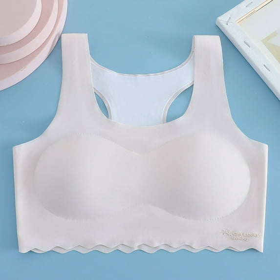 Training Bras For Girls 6-11 Underwear Cotton Bra Vest Kids Underclothes Sport Undies ClothesBreathable Seamless Underwear,10-12 Years