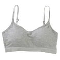 thumbnail image 1 of Training Bras for Girls - Adjustable Shoulder Strap Bra Vest for Girls Soft Comfort Undershirt Breathable Kids Underwear Lightweight for Layering - Girls Bras,Color:Grey,Size:10-16 Years, 1 of 5