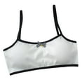 thumbnail image 1 of Training Bras for Girls Kids Girls Color Block Wire Free Soft Stretchy Training Bras Breathable Bralettes with Bow Girls Sports Bras White 6 Years-15 Years, 1 of 3