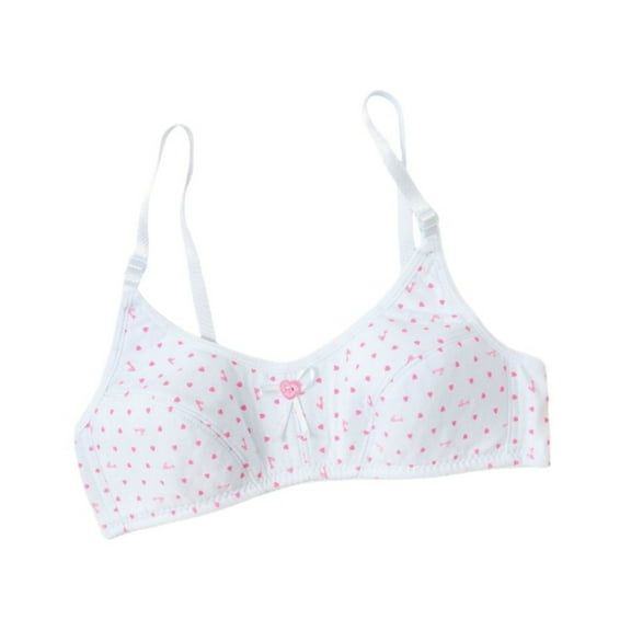 Training Bras for Girls Kids Girls Dot Print Adjustable Straps Bralettes Wire Free Soft Stretchy Bralettes Training Bras Girls Bra Light Blue 9 Years-13 Years