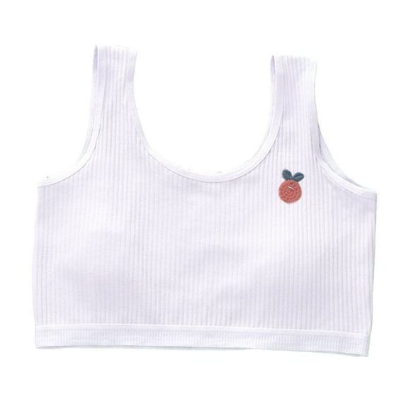 Training Bras Kids Girls Peach Print Wire Free Soft Stretchy Bralettes Training Bras Bralettes Girls Bra Light Purple 8 Years-12 Years