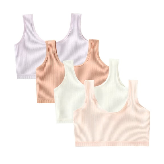 Training Bras Seamless Sports Bra Cotton for Teens Big Girls Removable Padding 10-16