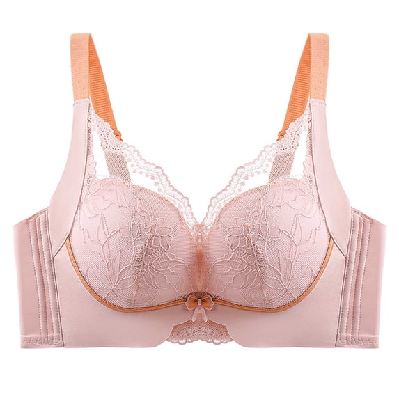 Training Bras Women Lightly Lined Bra Feature V-Neck Longline Bra Style W-88 Pinks XL