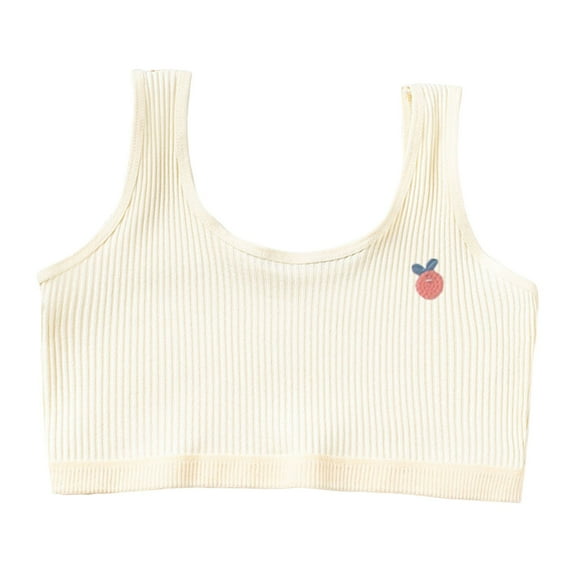 Training Bras for Girls 12-14 Camisole Style T Wireless Bra Bra for Girls Sport Seamless Bras Breathable Bralette Comfy Bra #Beige 9-13 Years