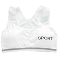thumbnail image 1 of Training Bras for Girls 12-14 Seamless Wireless Sport Bra Soft and Comfortable Underwear Camisole Crop Tops Cotton Padded Bralette White 10-14 Years, 1 of 6