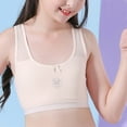 thumbnail image 1 of Training Bras for Girls 8-10 Seamless Girls Bras 8-14 Years Old Breathable Cotton Racerback Sports Bras Ultra Comfort Beige L, 1 of 4