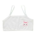 thumbnail image 1 of Training Bras for Girls 9-13 Years Cute Cartoon Design Crop Camisole Spaghetti Straps Lightweight Seamless Sports Bras (Teens, White), 1 of 6