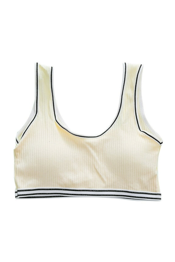 Training Bras for Girls Kids Girls Solid Wire Free Soft Stretchy Bralettes Training Bras Bralettes Girls Sports Bras Beige 8 Years-13 Years