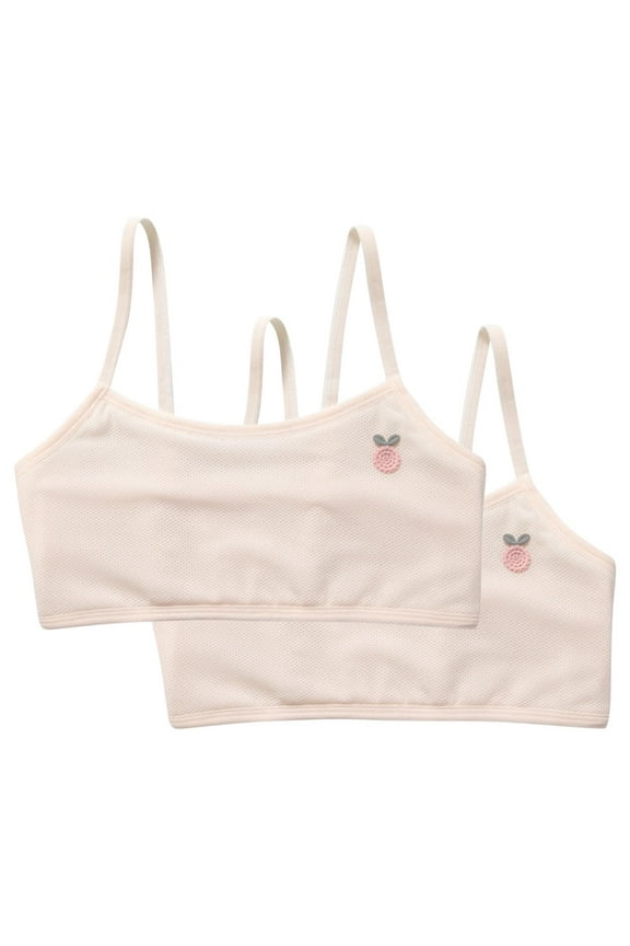 Training Bras for Girls Seamless Cami Bralettes Sports Comfortable Adjustable Vest Sports Training Bra for 8-14 Years