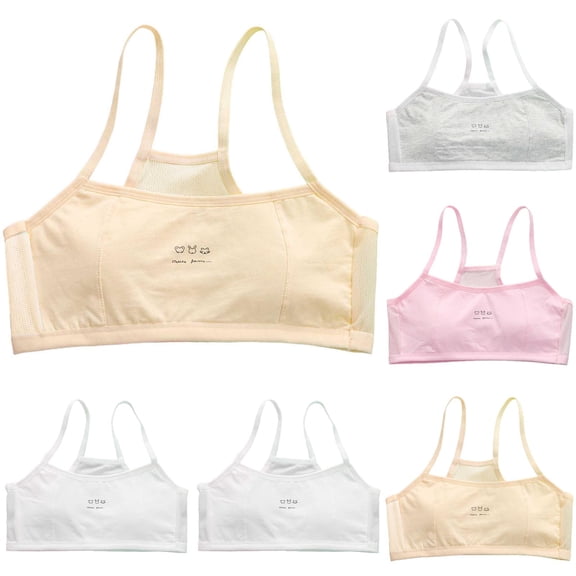 Training Bras for Girls Seamless Cotton Sports Bra Non Removable Pads Ultra Breathable Soft
