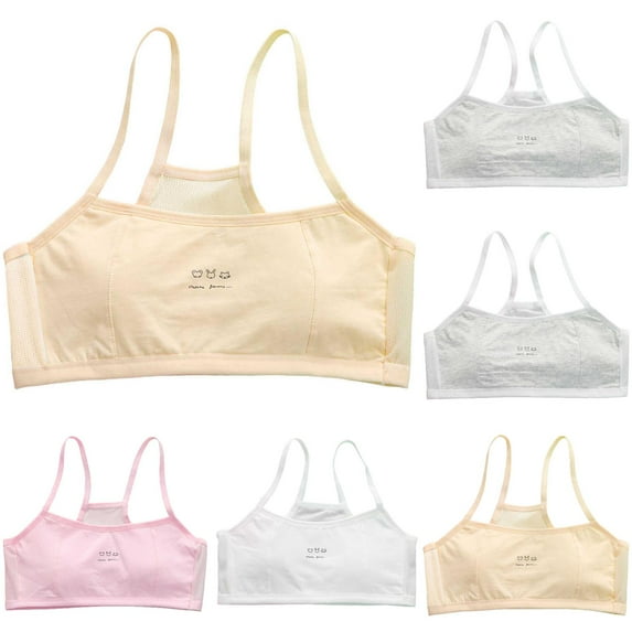 Training Bras for Girls Seamless Cotton Sports Bra Non Removable Pads Ultra Breathable Soft