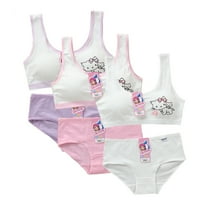 Training Bras for Girls Sports Bra Seamless Cotton Cami Everyday Colors Fixed Pads 10-16