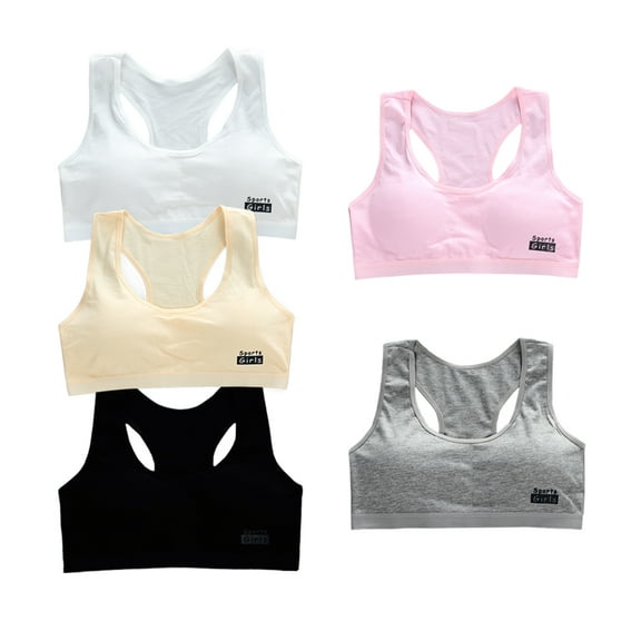 Training Bras for Girls Starter Bra Seamless Cami Cotton Built Fixed Pads 10-16 Years