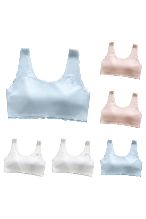 Training Bras for Girls with Adjustable Straps Tween Sports Seamless Bras with Breathable Removeable Pads
