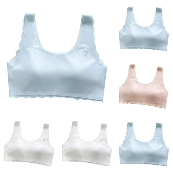 Training Bras for Girls with Adjustable Straps Tween Sports Seamless Bras with Breathable Removeable Pads