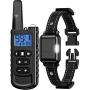 Training Collar with Remote, 4200FT Range Rechargeable IP67 Waterproof E-Collar with Flashlight, 3 Training Modes, Adjustable Strap for Small, Medium, Large Dog