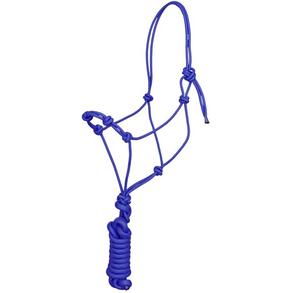 Training Cowboy Knot Halter w/ Removable Lead (Blue)