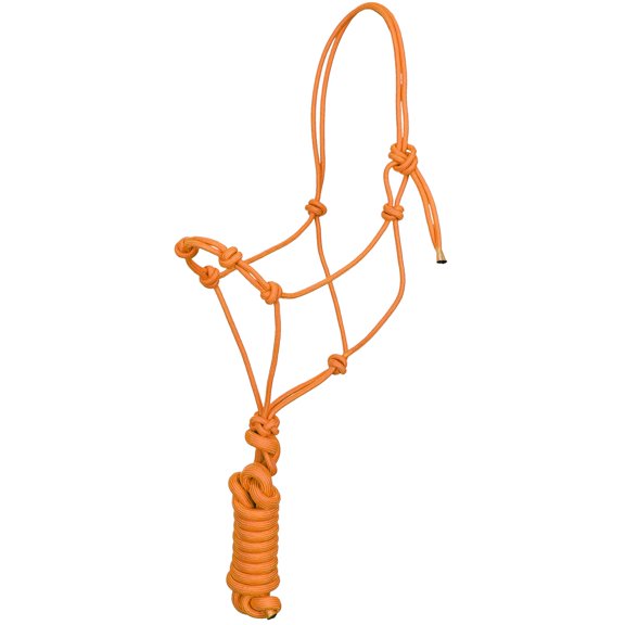 Training Cowboy Knot Halter w/ Removable Lead (Orange)