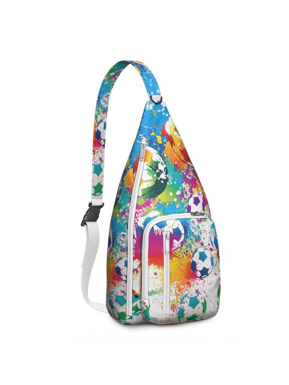 Training Essential Sling Backpack - Sports Print Shoulder Bag for Baseball, Football & Athletic Gear