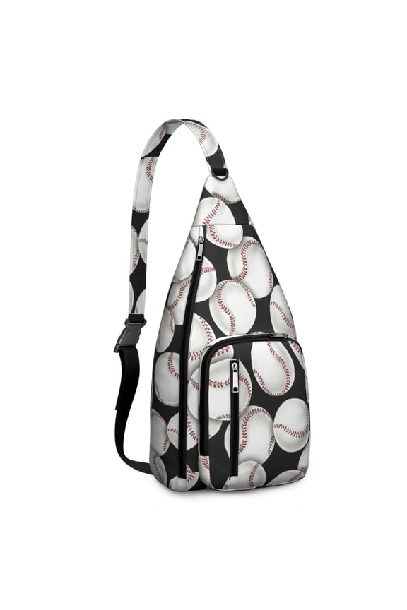 Training Essential Sling Backpack - Sports Print Shoulder Bag for Baseball, Football & Athletic Gear