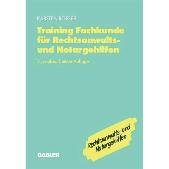 Training Fachkunde Für Rechtsanwalts- Und Notargehilfen, (Paperback)