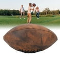 thumbnail image 1 of Training Football Size 9 Rugby Ball PU Comfortable Grip Vintage Design, 1 of 7