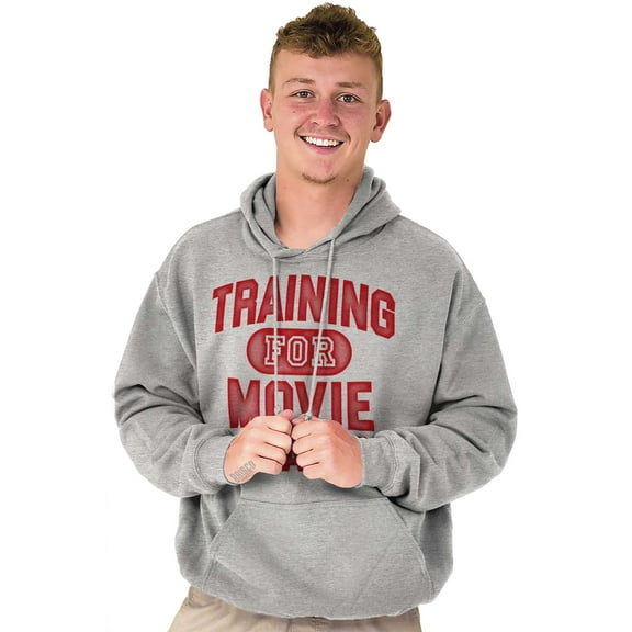 Training For Movie Marathon Unisex Plus Fleece Graphic Hoodie Brisco Brands 3X