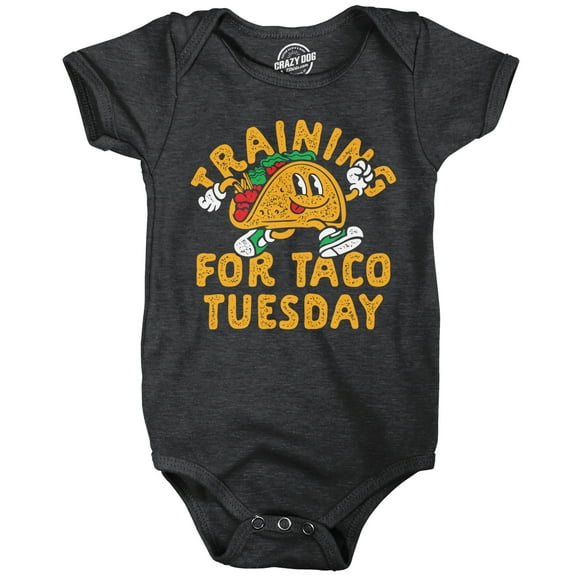 Training for Taco Tuesday Baby Bodysuit Funny Sarcastic Tacos Graphic Novelty Jumper for Infants