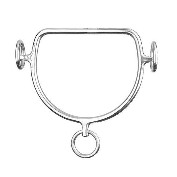 Training Gear Mouthpiece Horse Bit for Horse Bridles, Metal Linked Profile, Rounded Finish, Riding Accessory, Stable Lesson