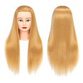 thumbnail image 1 of Training Head 26"-28" Long Hair Mannequin Training Head Dolls for Cosmetology Synthetic Fiber Hair Styling Hairdressing Manikin Head for Hairdresser with Clamp Stand (Blonde), 1 of 8