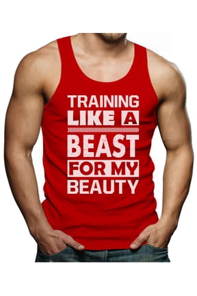 Training Like A Beast For My Beauty Couples - Gym Tank Top Men's Singlet Small Red