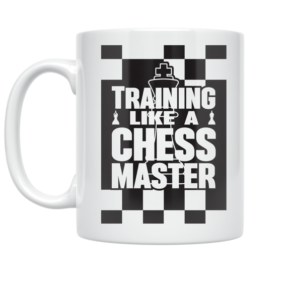 Training Like a Chess Master - Chess Fitness Enthusiast - 11 oz Ceramic Coffee Mug