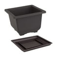 thumbnail image 1 of Training Pots with Tray Flowerpots Durable Bonsai Training Pots Plant Container Portable Outside for Office Home Living Room Ornament Square, 1 of 7