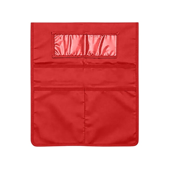 Training Room Chairback Pocket Storage Organizer 3 Pockets Oxford Cloth Chair Back Caddy with Name Label Slot for Workshop & Office Staff