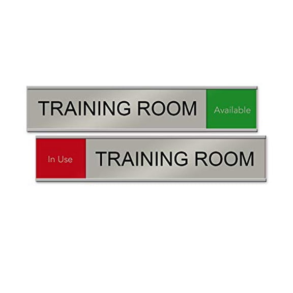 Training Room Slider Sign (Red/Green, 10" x 2")